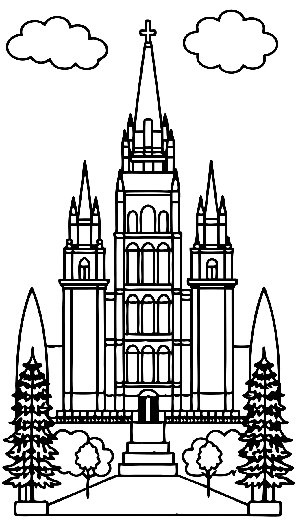 coloriage LDS Temple